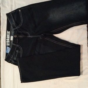 Hydraulic dark denim with imbordery